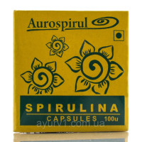 Спіруліна у капсулах, Spirulina, Aurospirul, Індія, 100 капс.