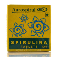 Спіруліна у таблетках / Spirulina Aurospirul / Індія / 100 таб.