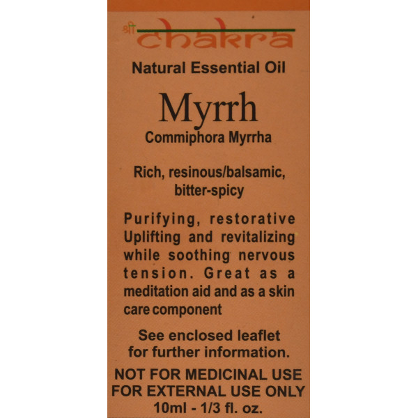 Натуральное эфирное масло, Мирра, Чакра, 10 ml