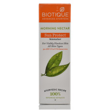 Увлажняющий солнцезащитный лосьон из SPF 30 Morning Nectar sun pritect moisturizer spf 30+ UVA/UVB Biotique120 ml