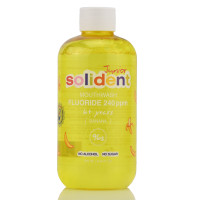 Детский ополаскиватель для полости рта 6+ лет с банановым вкусом Junior Mounthwash Fluoride 240ppm Solident 250 мл