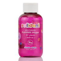 Детский ополаскиватель для полости рта с фтором 240 ppm с ягодным вкусом, Junior Mouthwash Flouride 240ppm BerryMix Solident 100 мл