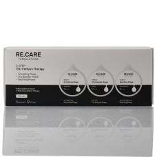 Набор карбокситерапии для лица обновления, омоложения RE.CARE Formulations 3-Step CO2 Carboxy Therapy RE.CARE 3 шт на 12 мл
