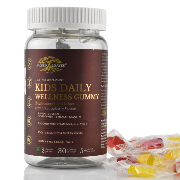 Вітаміни для дітей Kids Daily Wellness Gummy Sacred Leaves 30 шт - натуральна підтримка росту, імунітету та енергії