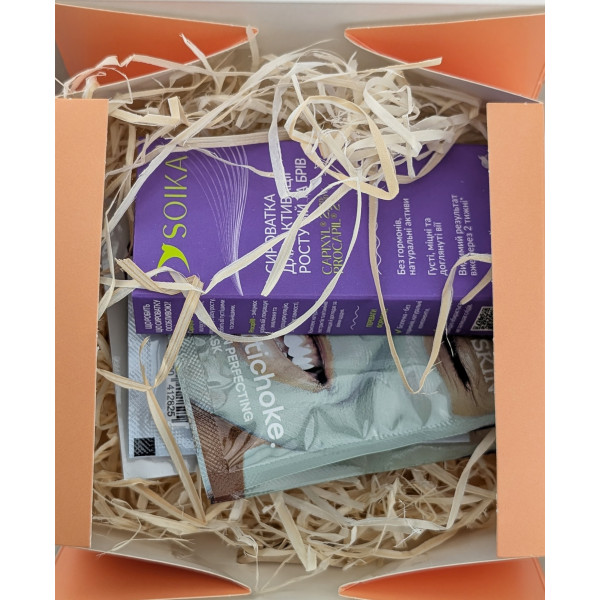 Подарочный набор “Beauty Glow Care” – мгновенный glow-эффект для губ, лица и ресниц в праздничной упаковке