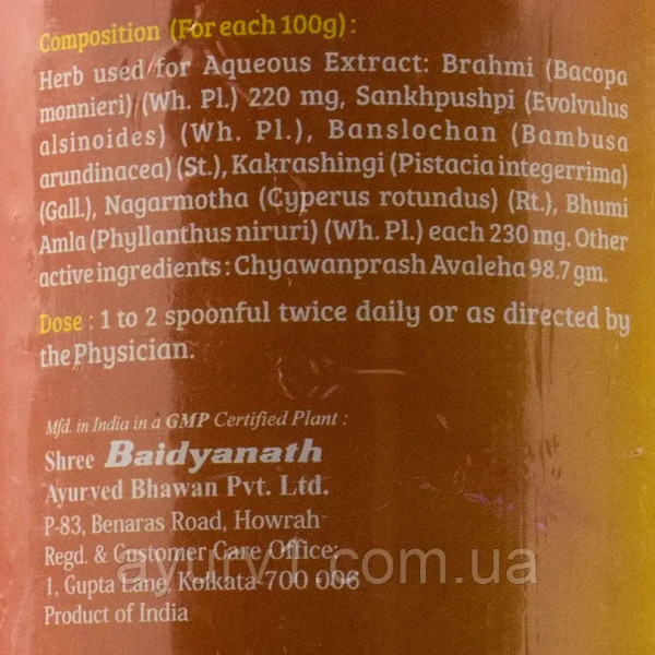 Чаванпраш детский Baidyanath Junior Prash, 500 г – аюрведический джем для иммунитета, памяти и развития детей