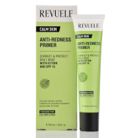 Зеленая база под макияж для нейтрализации покраснения, Anti-Redness Primer, Revuele, 40 мл