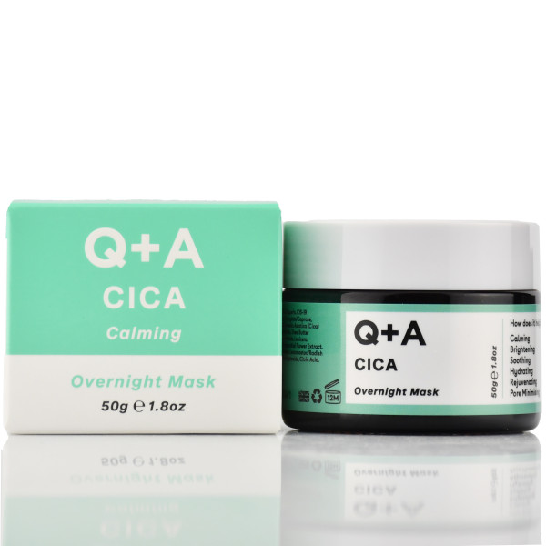 Успокаивающая ночная маска с центеллой, Q+A, Cica, Calming, OverNight Mask, 50g