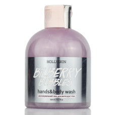 Гель для рук и тела  увлажняющий гель для душа Bilberry Bubbles, Hands & Body Wash, Hollyskin, 300ml