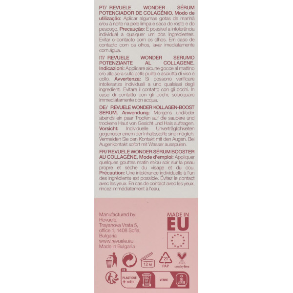 Антивозрастная сыворотка для лица с коллагеном против морщин, Wonder Collagen Boost Serum, Revuele, 30ml