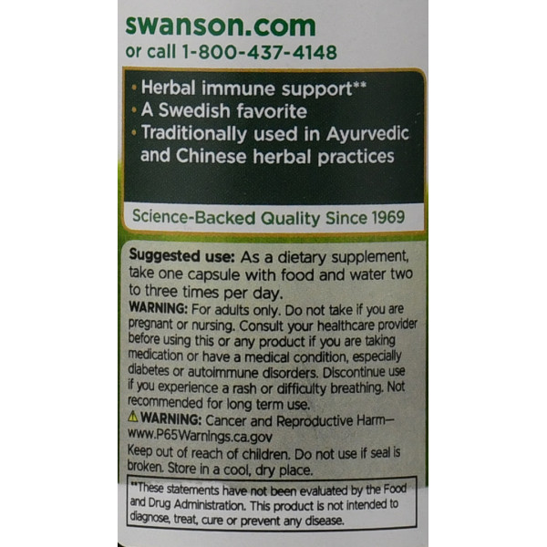 Андрографис Full Spectrum Andrographis Paniculata 400 mg 60 капсул - підтримка організму в сезон застуд
