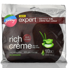 Крем-краска для волос эксперт, 4.06 (dark brown) ,  закрашивание седины 100 %, Expert 20гр+20гр
