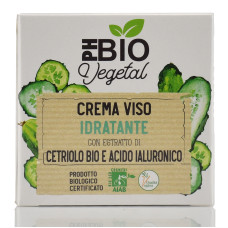 Увлажняющий крем для лица с экстрактом огурца и гиалуроновой кислотой Crema Viso Idratante, PH Bio Vegital, 50ml