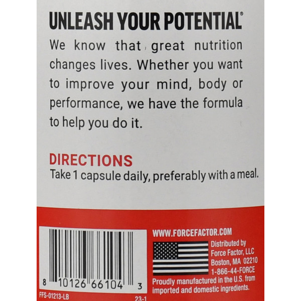 Селен 200 мкг FORCE FACTOR SELENIUM 200mcg CAPSULES 120 кап - антиоксидантний захист, підтримання імунітету