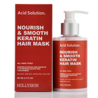 Поживна маска з кислотами та кератином Acid Solution Hollyskin 200 мл - відновлення, м'якість та блиск вашого волосся.