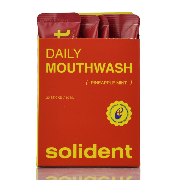 Ополаскиватель для полости рта в саше Ананас-Мята, Daily Mouthwash, PineApple Mint, Solident, 10ml