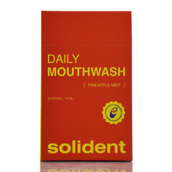 Ополаскиватель для полости рта в саше Ананас-Мята, Daily Mouthwash, PineApple Mint, Solident, 10ml