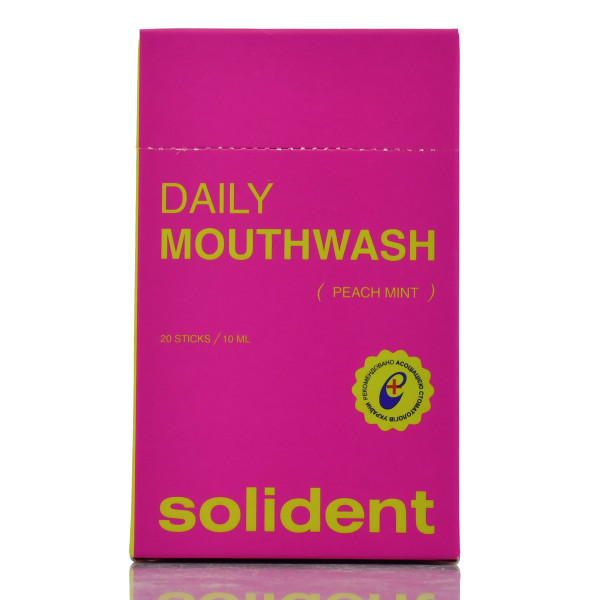 Ополаскиватель для полости рта в саше Персик - Мята, Daily Mouthwash, Peach Mint, Solident, 10ml