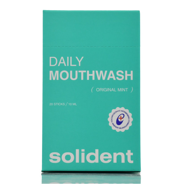 Ополаскиватель для полости рта Мята, Daily Mouthwash, Original Mint, Solident, 10ml