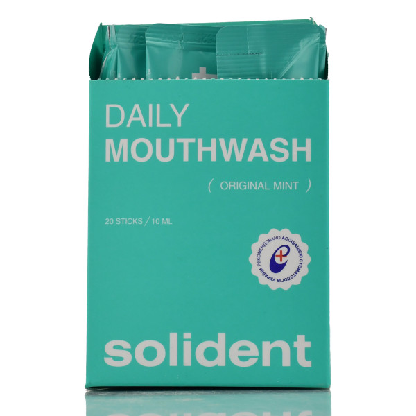 Ополаскиватель для полости рта Мята, Daily Mouthwash, Original Mint, Solident, 10ml