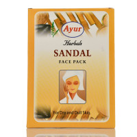 Порошковая маска для сухой кожи с сандаловым порошком, Sandal Face Pack, Ayur, 100 г 