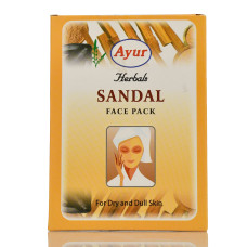 Порошковая маска для сухой кожи с сандаловым порошком, Sandal Face Pack, Ayur, 100 г 
