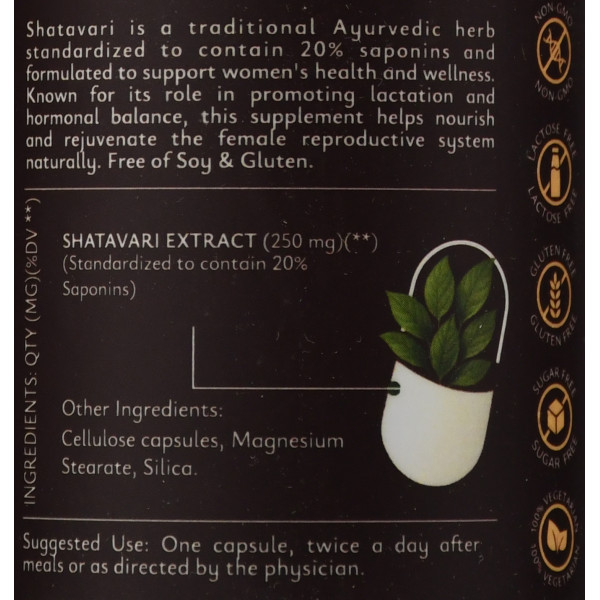 Шатавари Asparagus racemosus Shatavari Biotrex 60 veg.capsules фитоэстрогены