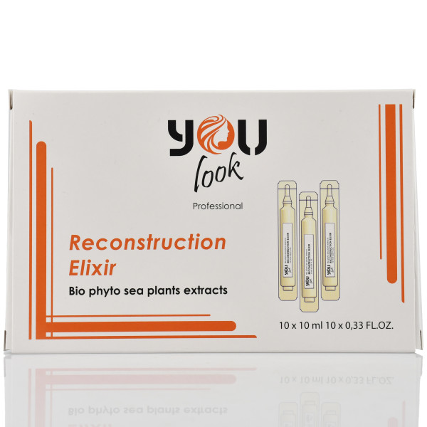 Эликсир для восстановления волос,  Reconstruction Elixir,  You look Professional,  10 ампул по 10 мл