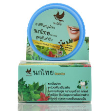 Тайская зубная паста Ноктай, Original Herbal Toothpaste, Nokhtai 25g  для любителей кофе, чая, сигарет