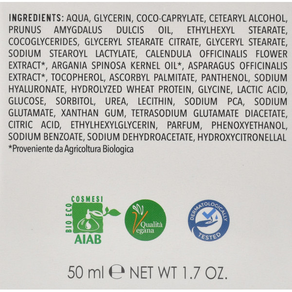 Крем для лица восстанавливающий,  BIO Vegetal, Crema viso rivitalizzante, Asparago BIO E Vitamina E, Green-visa 50мл