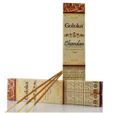 Аромапалочки Благовония пыльцовые Сандал, Голока Goloka CHANDAN (sandal) 15 г