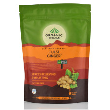 Чай имбирь + тульси , Tulsi Ginger Tea, Organic India , 100 г