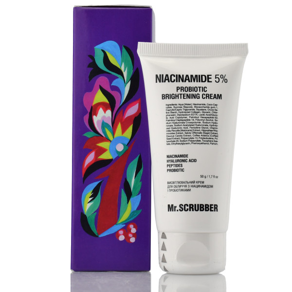Успокаивающий крем для лица Niacinamide 5% с ниацинамидом и пробиотиками Mr. Scrubber, 50г  - адвент
