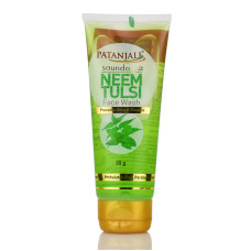 Гель для умывания Саундарья, Ним и тулси  Patanjali  Saundarya Neem-Tulsi Face Wash 60 г