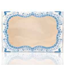 Новогодняя подарочная коробка с прозрачным верхом 20*15*3 см - 15