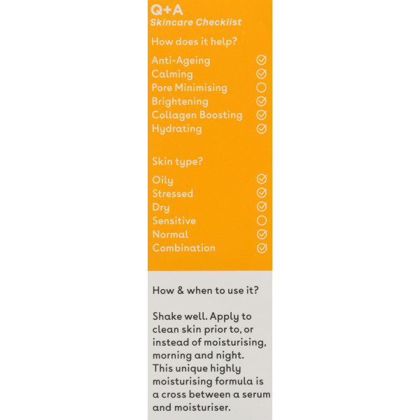 Освітлююча сироватка з вітаміном С, Vitamin C Brightening Serum, Q+A, 30ml при пігментації та зморшках