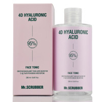 Зволожуючий тонік для обличчя з гіалуроном, 4D Hyaluronic ACID, Face Tonic, Mr.Scrubber 250ml