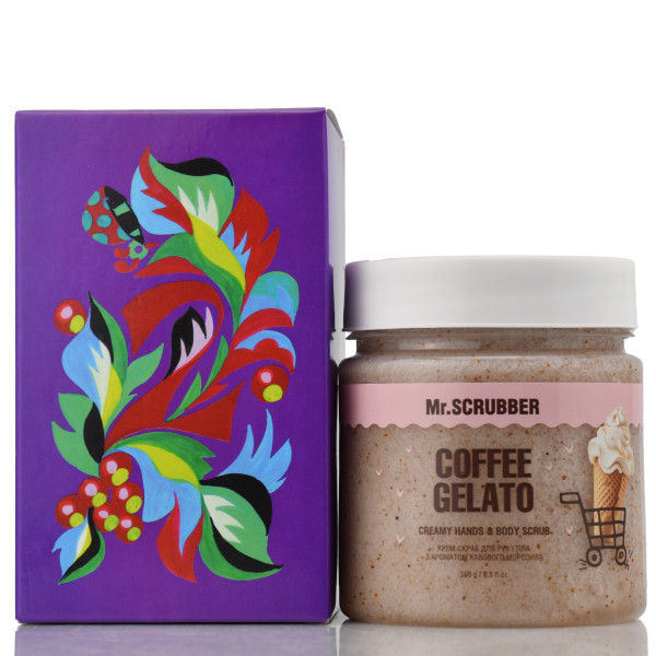 Крем-скраб для рук та тіла з ароматом кавового морозива Coffee Gelato Creamy hands & Body scrub Mr.Scrubber 250 ml - адвент (2)