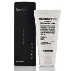 Успокаивающий крем для лица Niacinamide 5% с ниацинамидом и пробиотиками Mr. Scrubber, 50г устраняет раздражение и покраснение, улучшает цвет