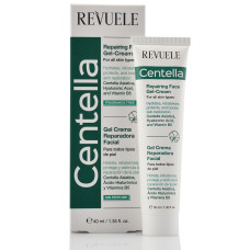 Гель-крем для лица с центелой Revuele, Centella, Repairing Face Gel-Cream, 40ml – интенсивное увлажнение и восстановление кожи 