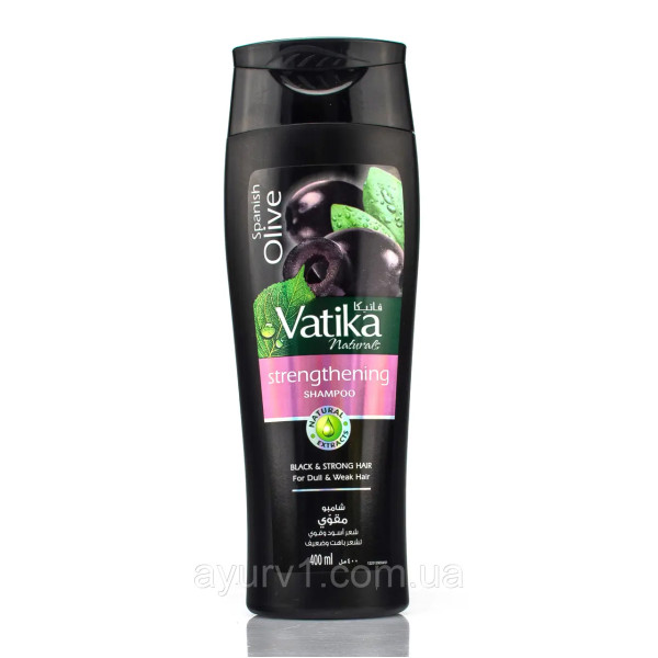 Шампунь с экстрактом черных оливок Vatika для черных волос , Dabur , Ватика , ОАЭ , 400мл