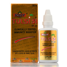 Усилитель иммунитета, эликсир здоровья, Тулси КОНЦЕНТРАТ Tulsi 51 Drops, Immunity Booster, Jolly, 30ml   