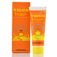 Аюрведичний крем з куркумою та сандалом, Turmeric skin cream, Sandalwood oil, Vicco 70g
