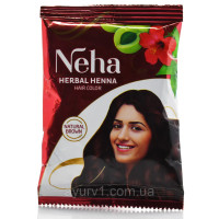 Натуральна хна для волосся, Неха Коричнева, Herbal Neha, Brown, 15 г