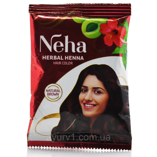 Натуральная хна для волос, Неха Коричневая, Herbal Neha, Brown,15 г