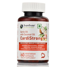 Кардистронг Чесночные капсулы Кокосовое масло, CardiStrong, Garlik, Coconut Oil, 60cap иммунитет, серце, пищеварение