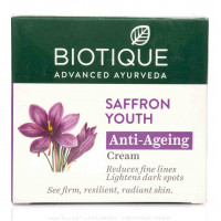 Крем для обличчя та тіла Біо Шафран "Biotique Saffron Youth Dew Ageless Face & Body Cream", 50 мл