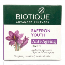 Крем для лица и тела Био Шафран "Biotique Saffron Youth Dew Ageless Face & Body Cream", 50 мл