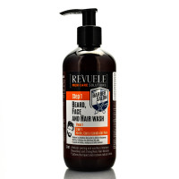 Мужской гель для очистки волос, лица и бороды, Beard, Face, и Hair Wash, Revuele, 300 ml