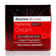 Ночной крем для лица с коллагеном и эластином, Tightening Night Cream, Revuele, 50 ml